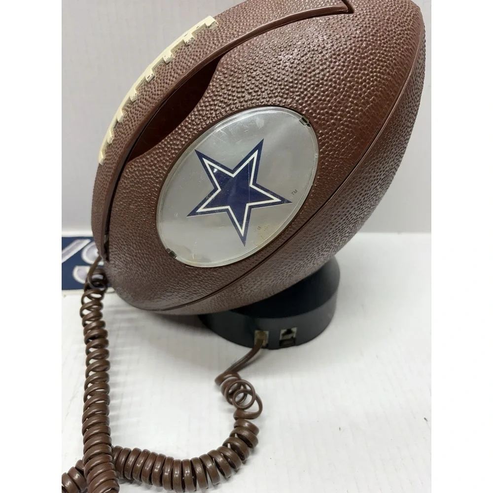 Vintage NFL Football Push Button Phone Dallas Cowboys Phone And Super Bowl Patch